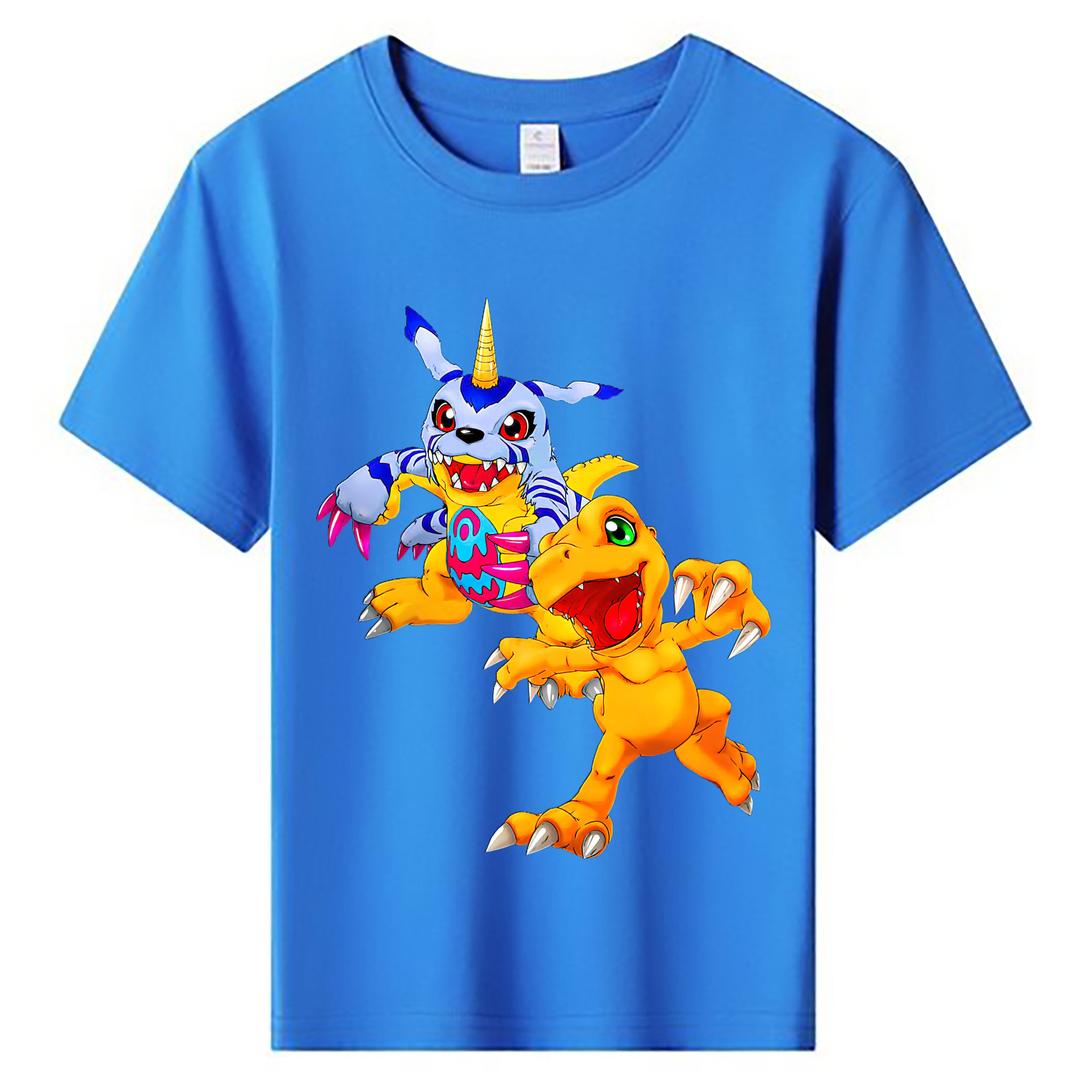 （画像用） Digimon デジタルモンスター/デジモン 綿100％キッズTシャツ（フロントプリント）